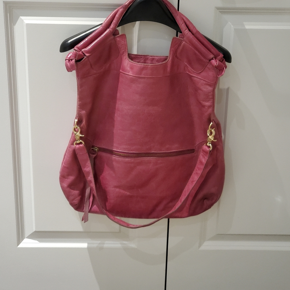 Foley + Corinna Pink Leather Mid City Tote